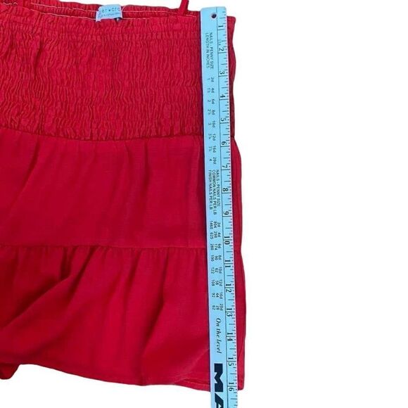 𝅺paper Crane Red Tank Smocked Top Size Small‎ New - Picture 7 of 7